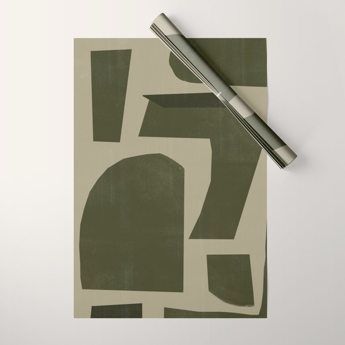 Green Paper Cut No1. Wrapping Paper Gallery Image 1