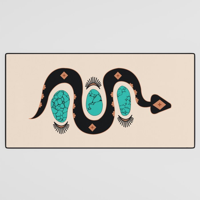 Southwestern Slither in Black Desk Mat Gallery Image 3