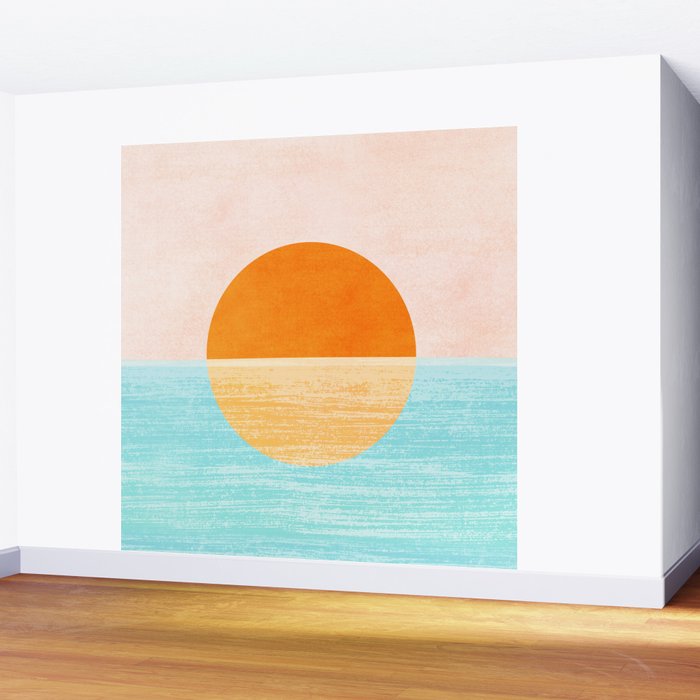 Seaside Sunset Wall Mural Gallery Image 2