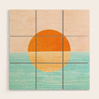 Seaside Sunset Wood Wall Art Gallery Image 1