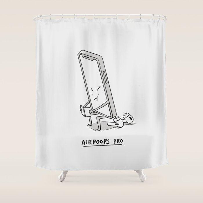 AirPoops Pro Shower Curtain Gallery Image 1