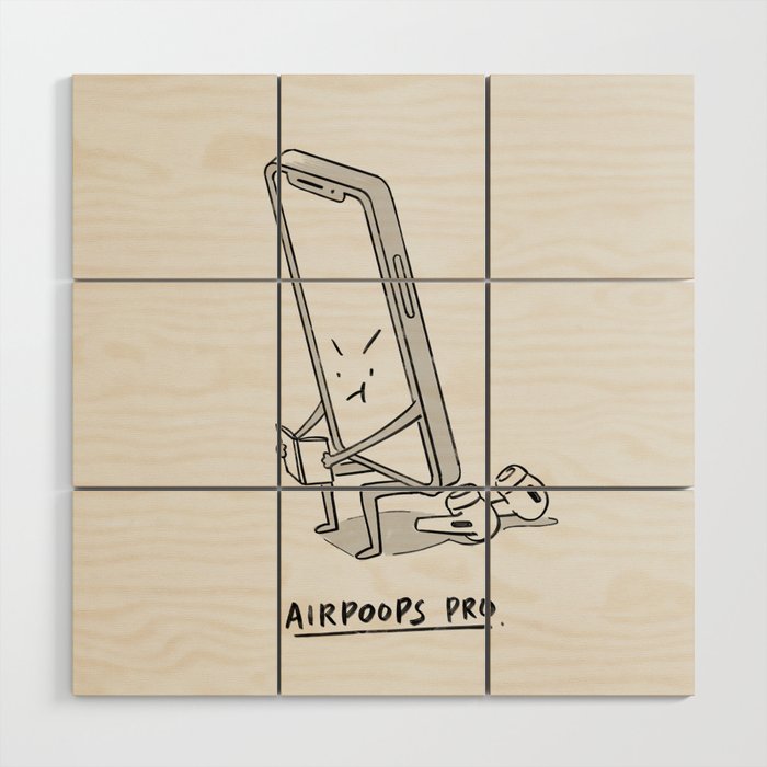 AirPoops Pro Wood Wall Art Gallery Image 1