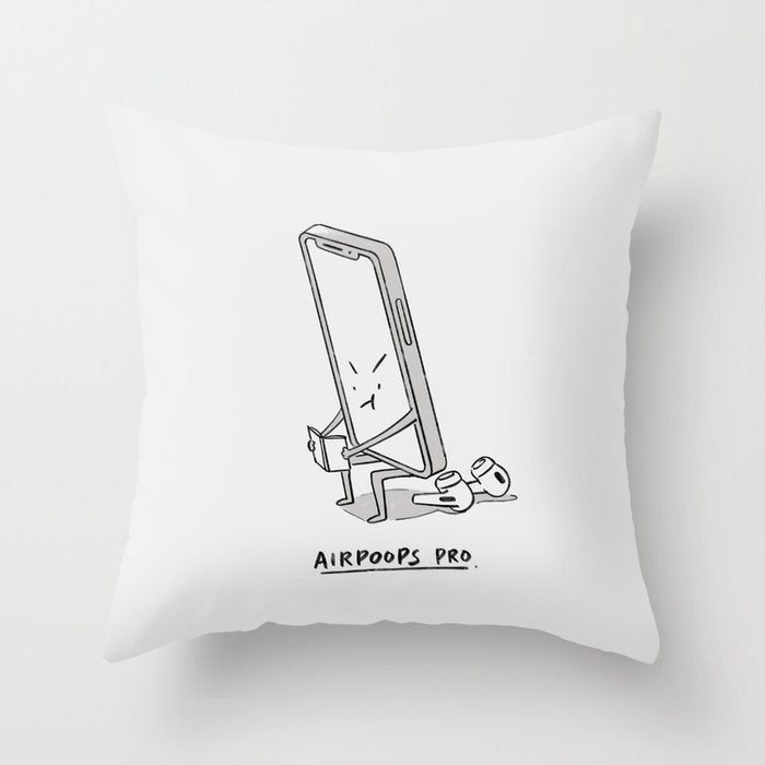 AirPoops Pro Throw Pillow Gallery Image 6