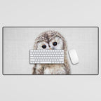 Baby Owl - Colorful Desk Mat Gallery Image 1