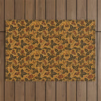 Summer Camping - Golden Outdoor Rug Gallery Image 1