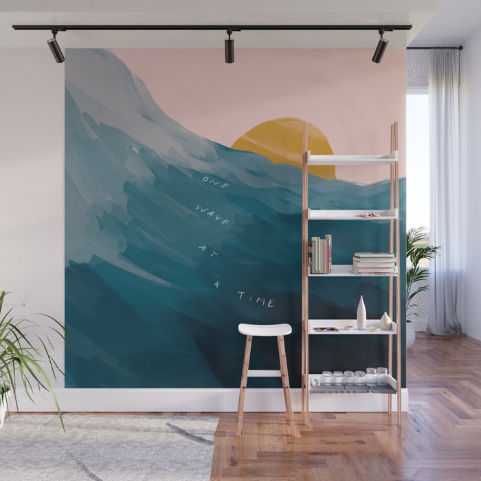 "One Wave At A Time" Wall Mural Gallery Image 1
