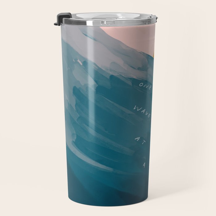 "One Wave At A Time" Travel Mug Gallery Image 3