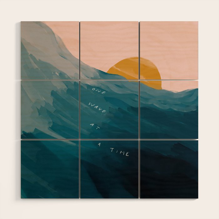 "One Wave At A Time" Wood Wall Art Gallery Image 1