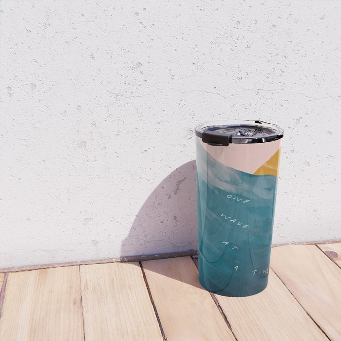"One Wave At A Time" Travel Mug Gallery Image 4