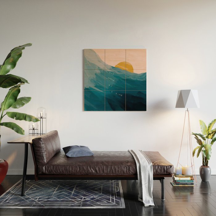 "One Wave At A Time" Wood Wall Art Gallery Image 2