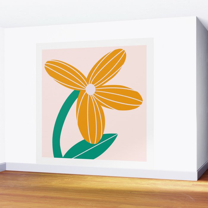 Yellow Flower Wall Mural Gallery Image 2
