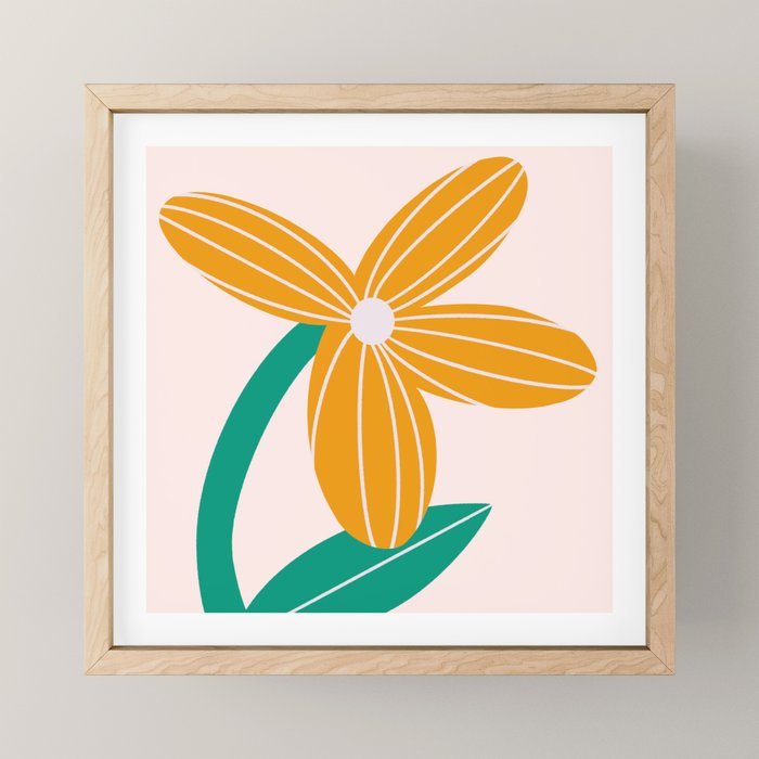 Yellow Flower Mini Art Print Gallery Image 1