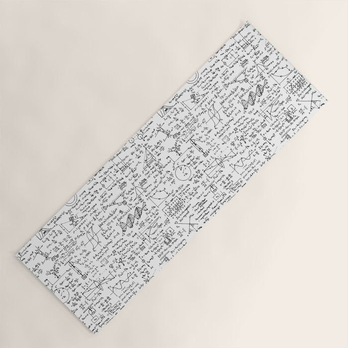 Physics Equations on Whiteboard Yoga Mat Gallery Image 1