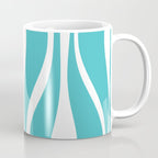 Mid Century Modern Abstract Lounge Pattern in Turquoise Coffee Mug Gallery Image 1