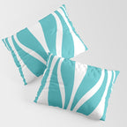 Mid Century Modern Abstract Lounge Pattern in Turquoise Pillow Sham Gallery Image 3