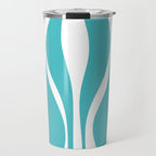 Mid Century Modern Abstract Lounge Pattern in Turquoise Travel Mug Gallery Image 1