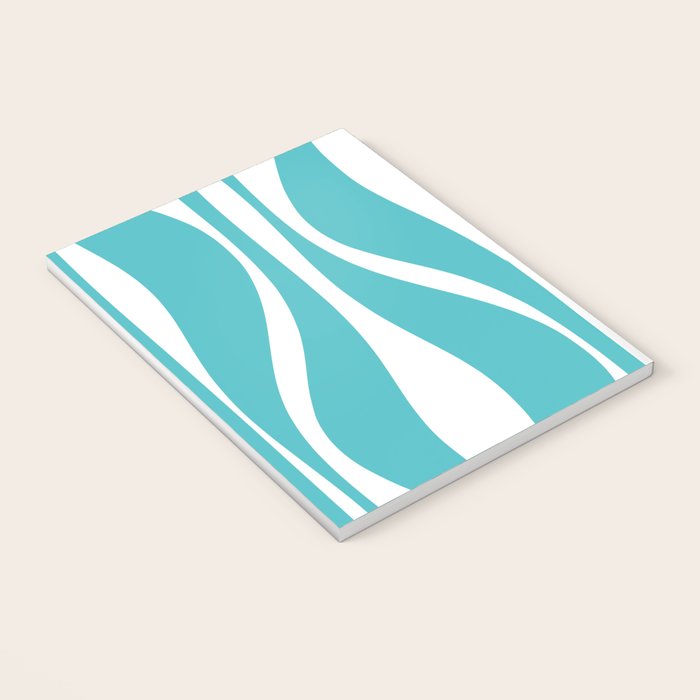 Mid Century Modern Abstract Lounge Pattern in Turquoise Notebook Gallery Image 3