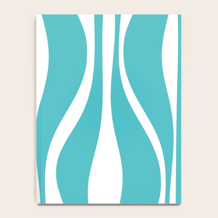 Mid Century Modern Abstract Lounge Pattern in Turquoise Notebook Gallery Image 4