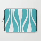 Mid Century Modern Abstract Lounge Pattern in Turquoise Laptop Sleeve Gallery Image 1