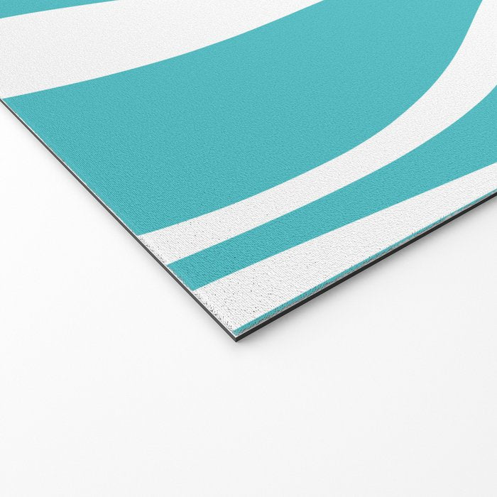 Mid Century Modern Abstract Lounge Pattern in Turquoise Welcome Mat Gallery Image 2