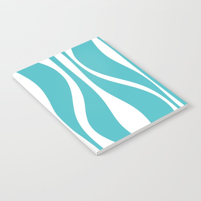 Mid Century Modern Abstract Lounge Pattern in Turquoise Notebook Gallery Image 1