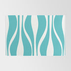 Mid Century Modern Abstract Lounge Pattern in Turquoise Rug Gallery Image 2
