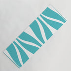 Mid Century Modern Abstract Lounge Pattern in Turquoise Yoga Mat Gallery Image 1