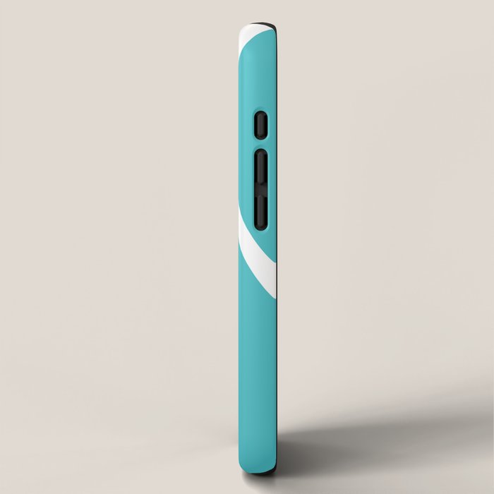 Mid Century Modern Abstract Lounge Pattern in Turquoise iPhone Case Gallery Image 2