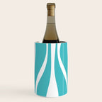 Mid Century Modern Abstract Lounge Pattern in Turquoise Wine Chiller Gallery Image 2