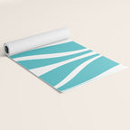 Mid Century Modern Abstract Lounge Pattern in Turquoise Yoga Mat Gallery Image 2
