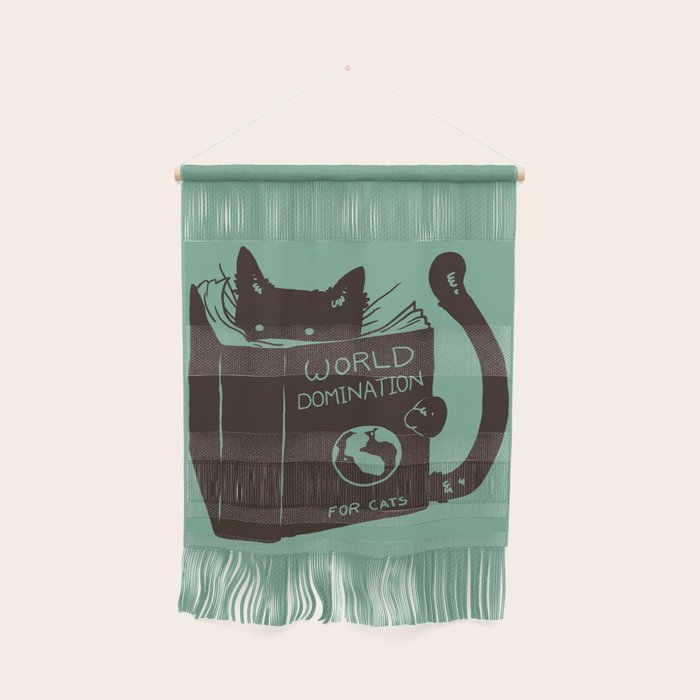 World Domination for Cats (Green) Wall Hanging Gallery Image 1