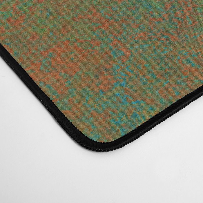 Vintage Teal and Copper Rust Desk Mat Gallery Image 4