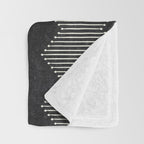mudcloth diamonds - onyx Throw Blanket Gallery Image 3
