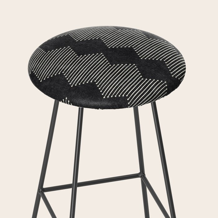 mudcloth diamonds - onyx Stool Gallery Image 2