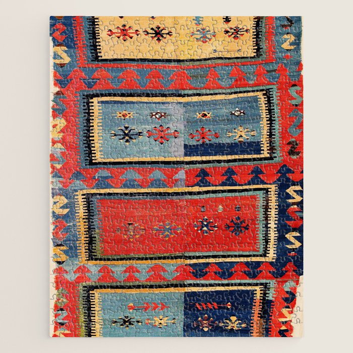 Sivas  Antique Cappadocian Turkish Kilim Print Jigsaw Puzzle Gallery Image 1