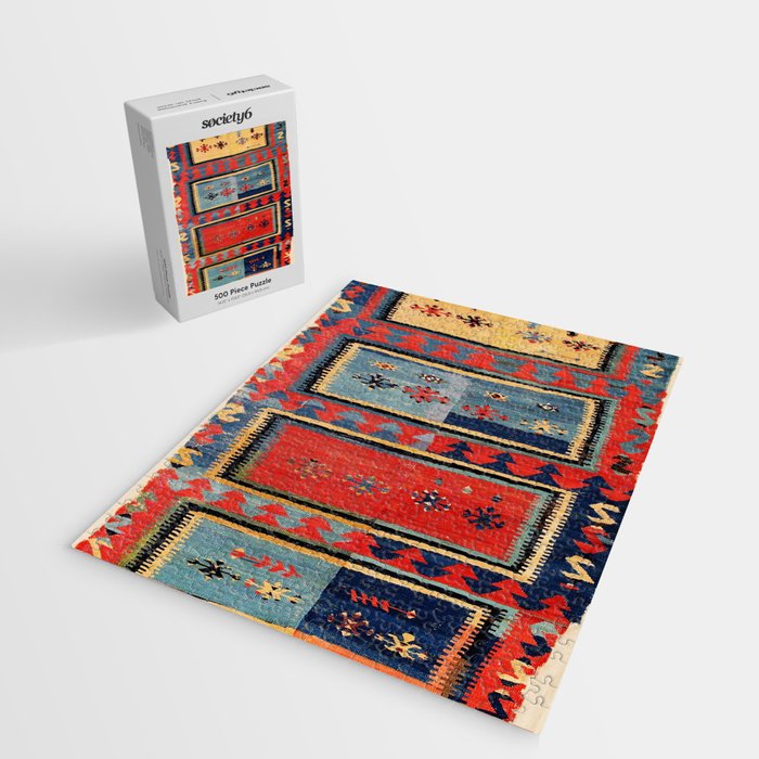 Sivas  Antique Cappadocian Turkish Kilim Print Jigsaw Puzzle Gallery Image 2