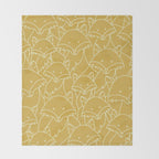 Minimalist Red Fox Throw Blanket Gallery Image 2