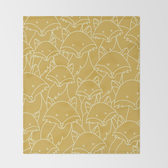Minimalist Red Fox Throw Blanket Gallery Image 2