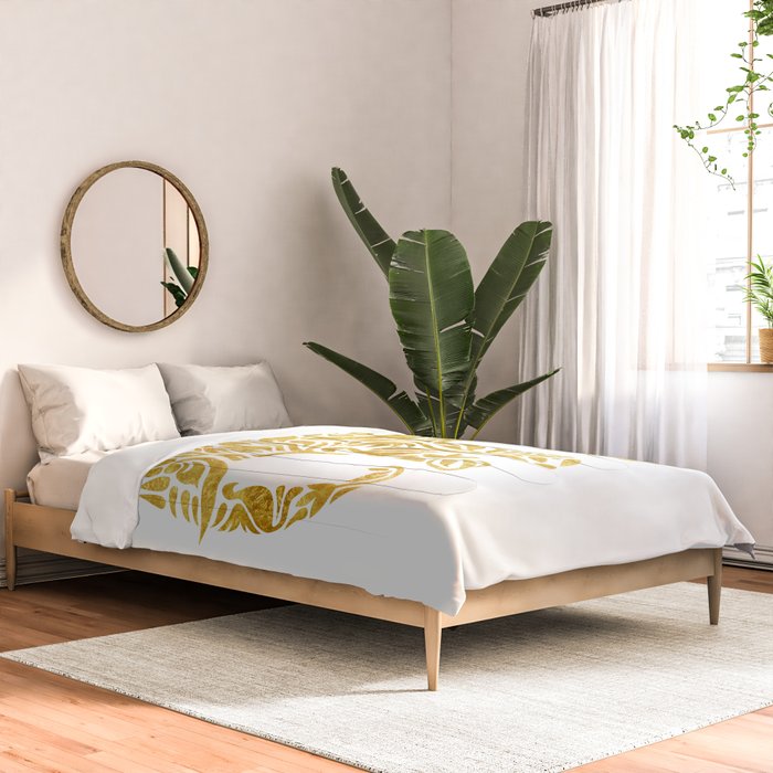 Floral Elephant in Gold Comforter Gallery Image 2