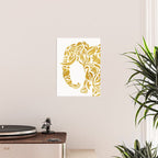 Floral Elephant in Gold Poster Gallery Image 2