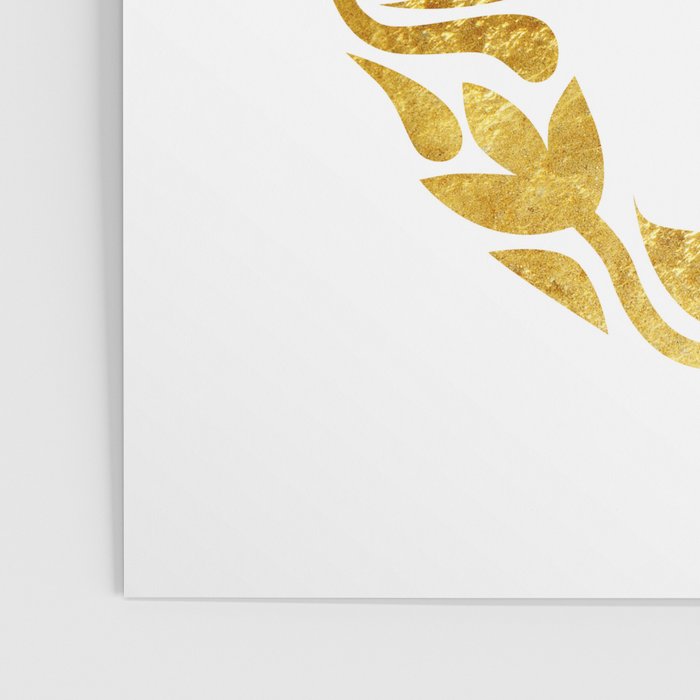Floral Elephant in Gold Poster Gallery Image 3