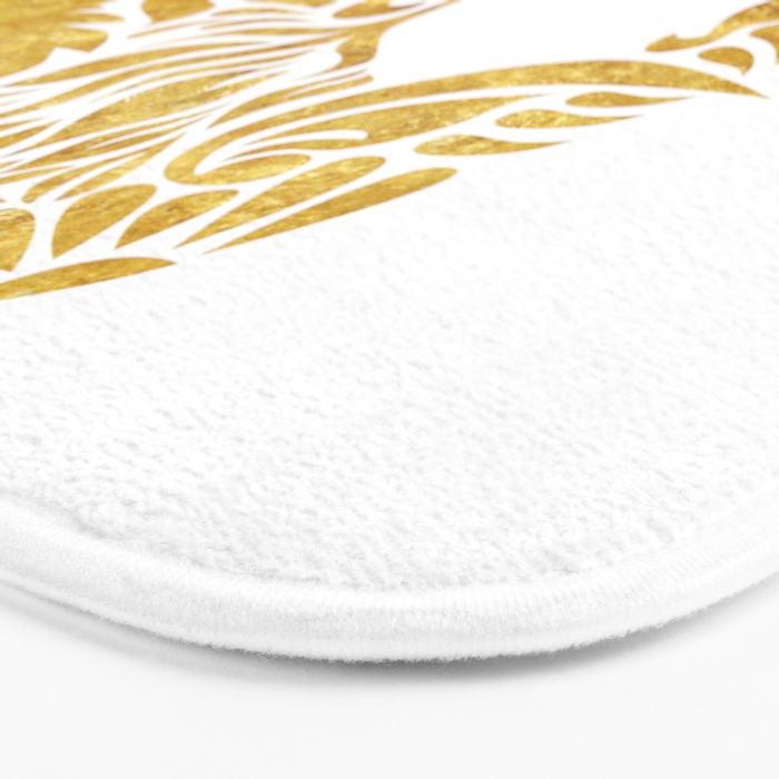 Floral Elephant in Gold Bath Mat Gallery Image 3