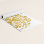 Floral Elephant in Gold Yoga Mat Gallery Image 2
