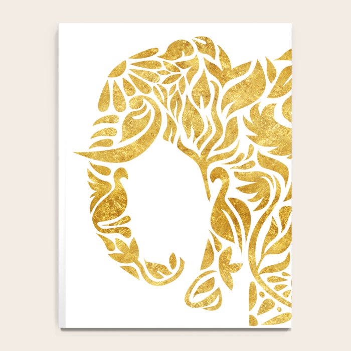 Floral Elephant in Gold Notebook Gallery Image 4