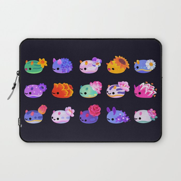 Flower sea slug - dark Laptop Sleeve Gallery Image 1