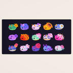 Flower sea slug - dark Desk Mat Gallery Image 3