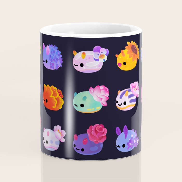 Flower sea slug - dark Coffee Mug Gallery Image 4