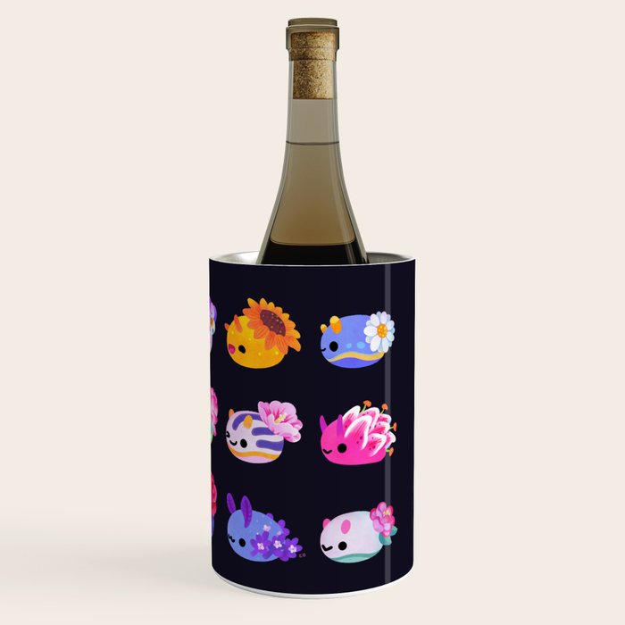 Flower sea slug - dark Wine Chiller Gallery Image 3