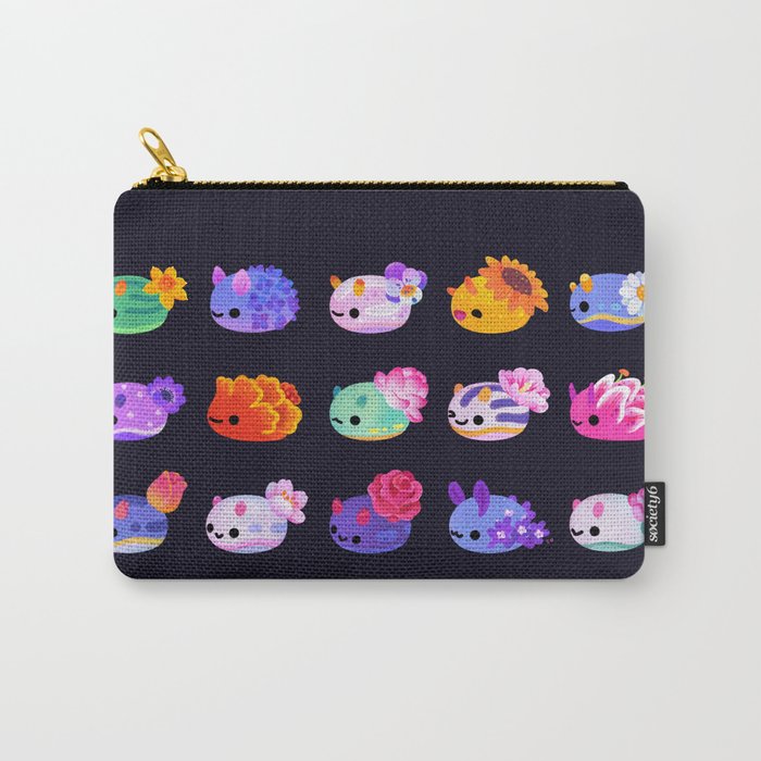 Flower sea slug - dark Carry All Pouch Gallery Image 1