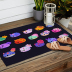 Flower sea slug - dark Outdoor Rug Gallery Image 2
